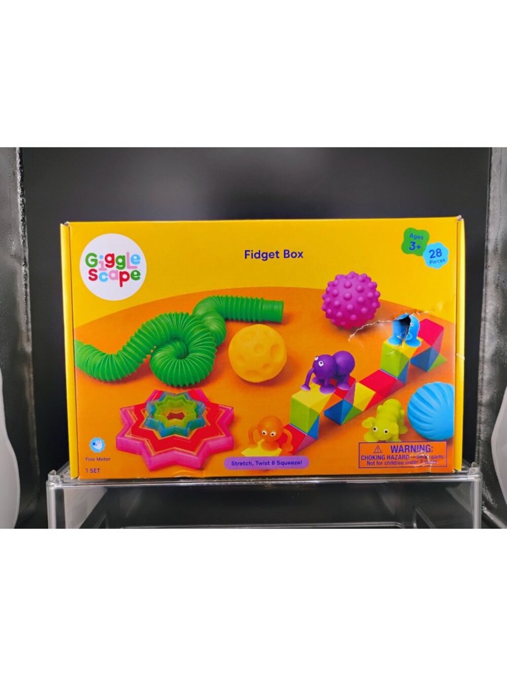 Giggle Scape Fidget Box 28-Piece Fine Motor Sensory Toy Set Ages 3+